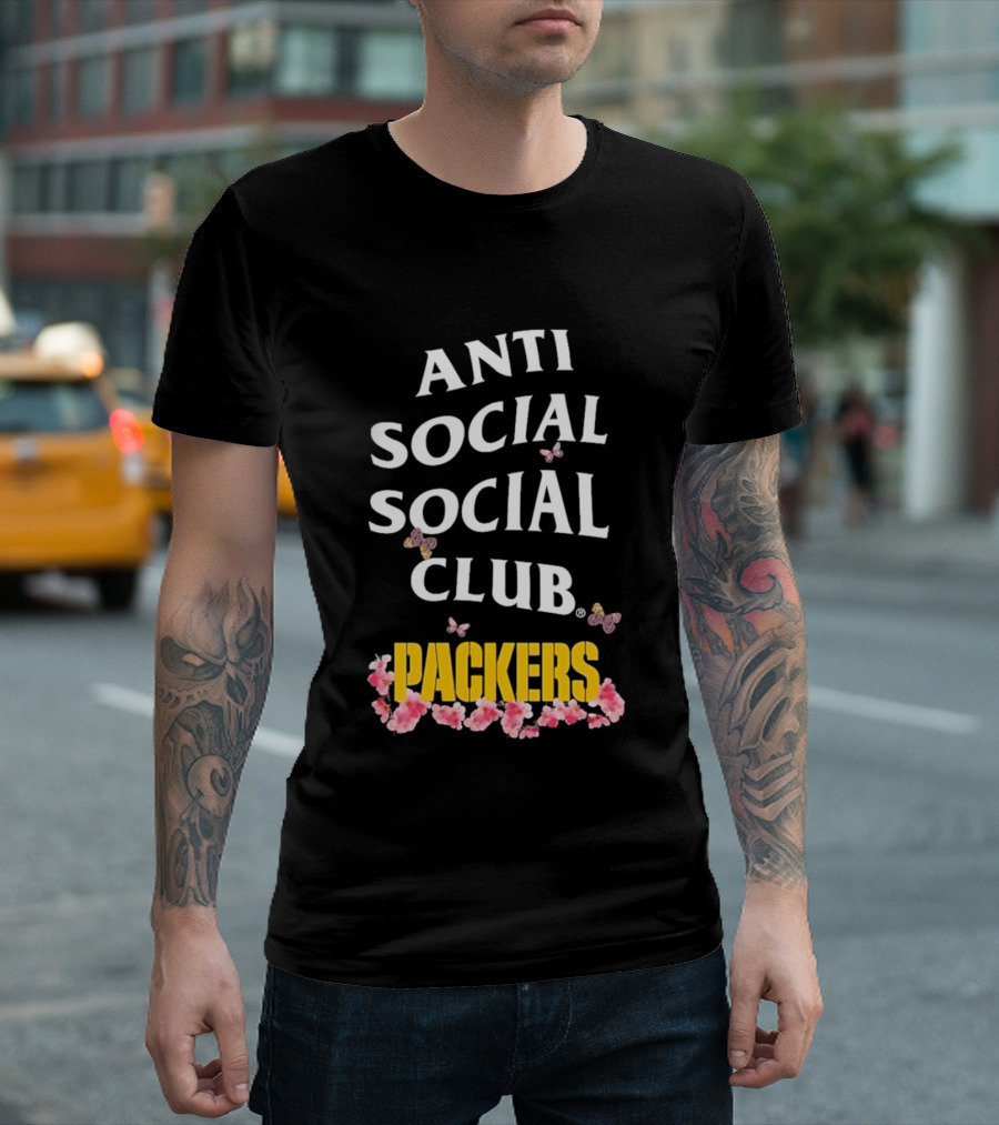 Anti Social Social Club Packers Blossom Pink Butterflies T-Shirt