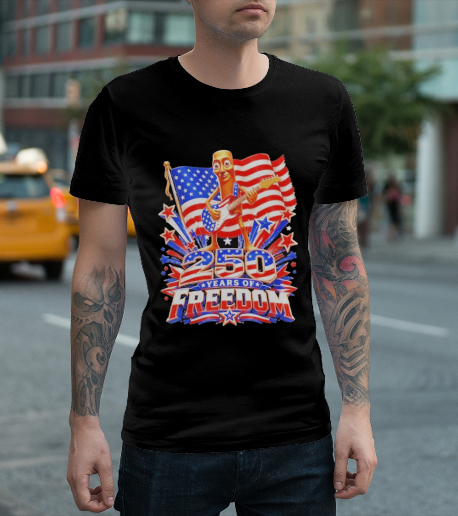 Tung Sahur 250 Years Of Freedom USA Flag 4th July Brainrot Meme T-Shirt