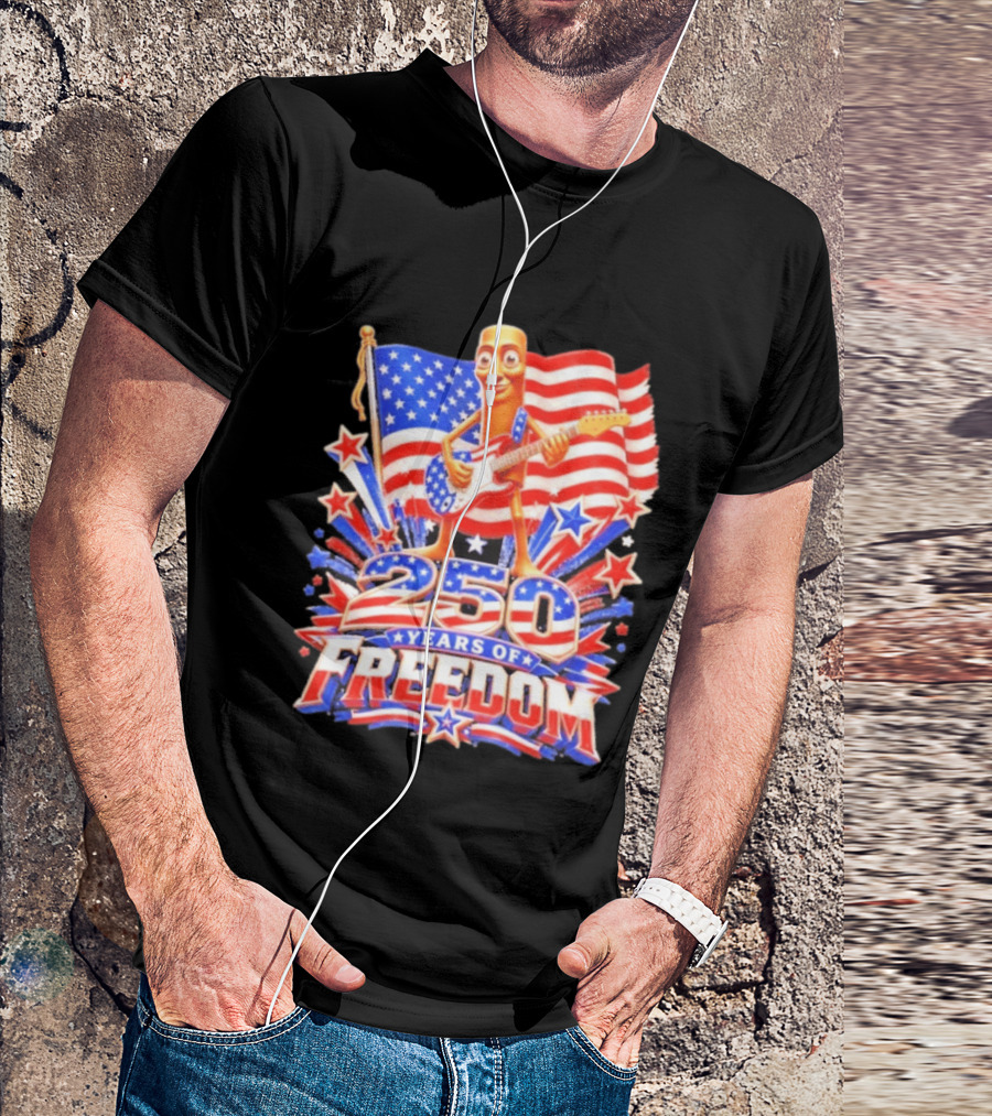 Tung Sahur 250 Years Of Freedom USA Flag 4th July Brainrot Meme T-Shirt