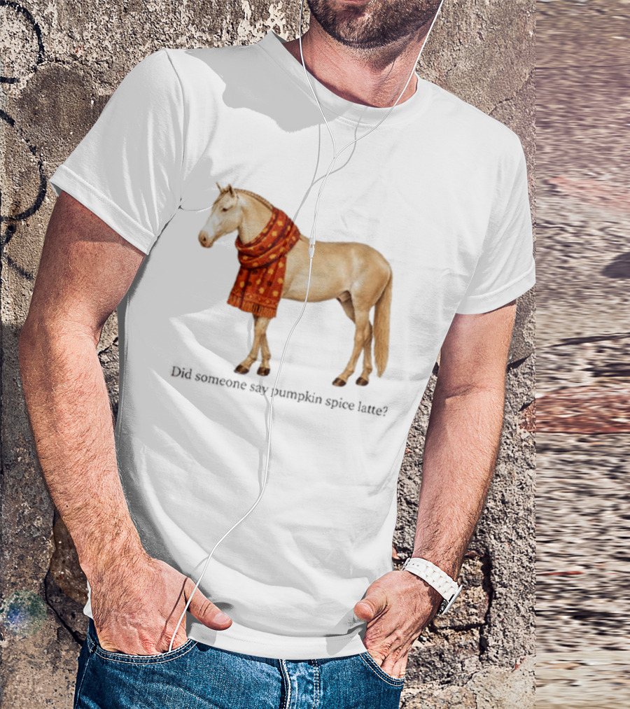 Pumpkin Spice Horse Funny Fall Scarf T-Shirt