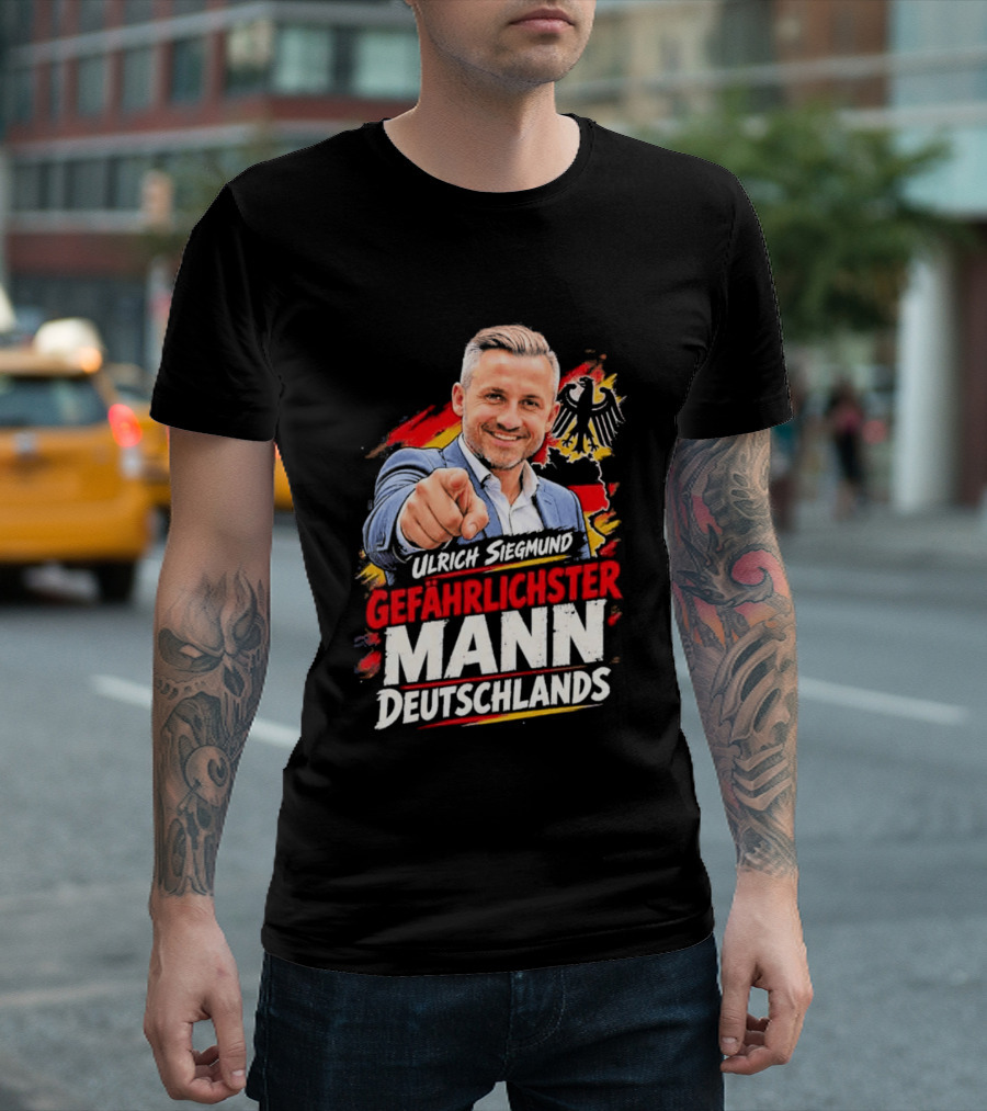 Ulrich Siegmund Gefährlichster Mann Deutschlands Adler Sketch T-Shirt