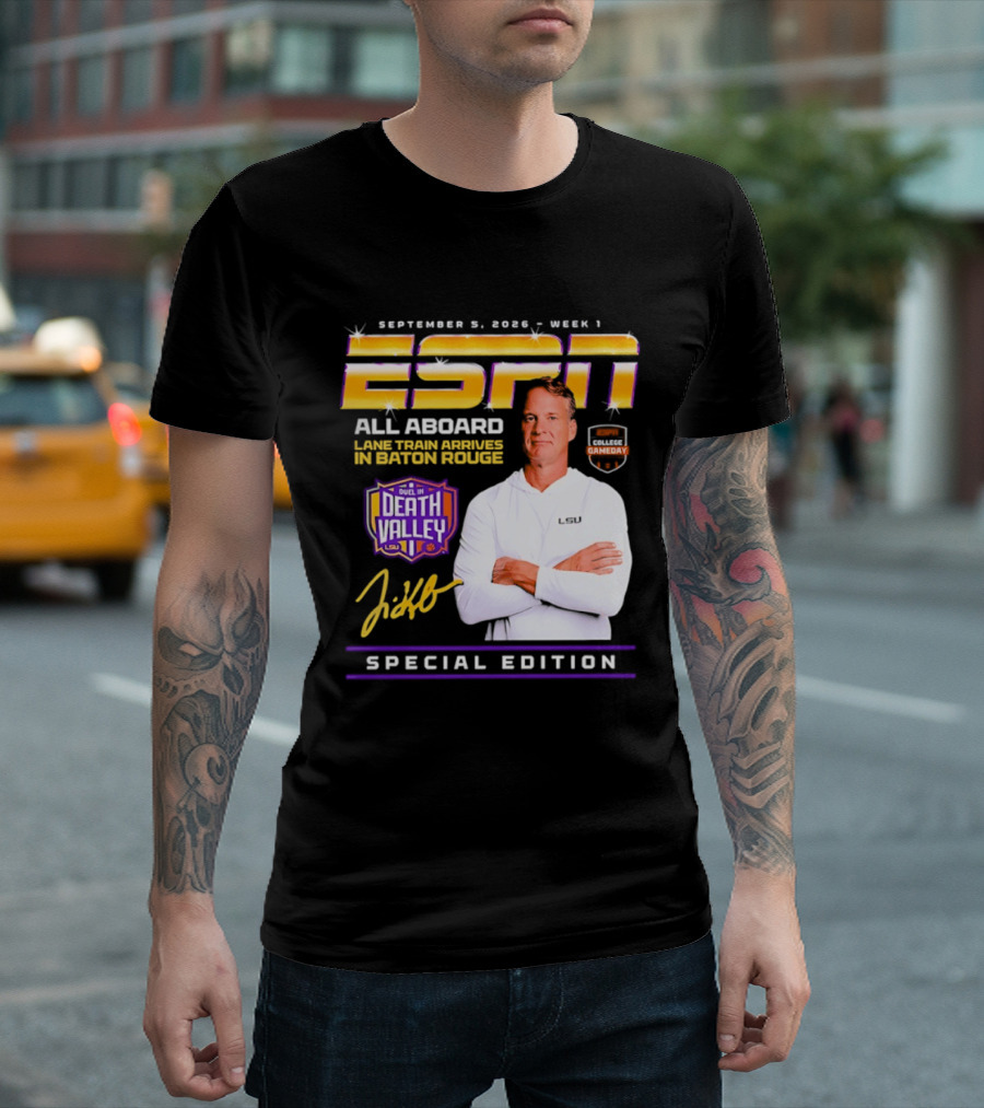 ESPN Special Edition September 5 2026 Week 1 All Aboard Tigers Express Death Valley Gameday T-Shirt
