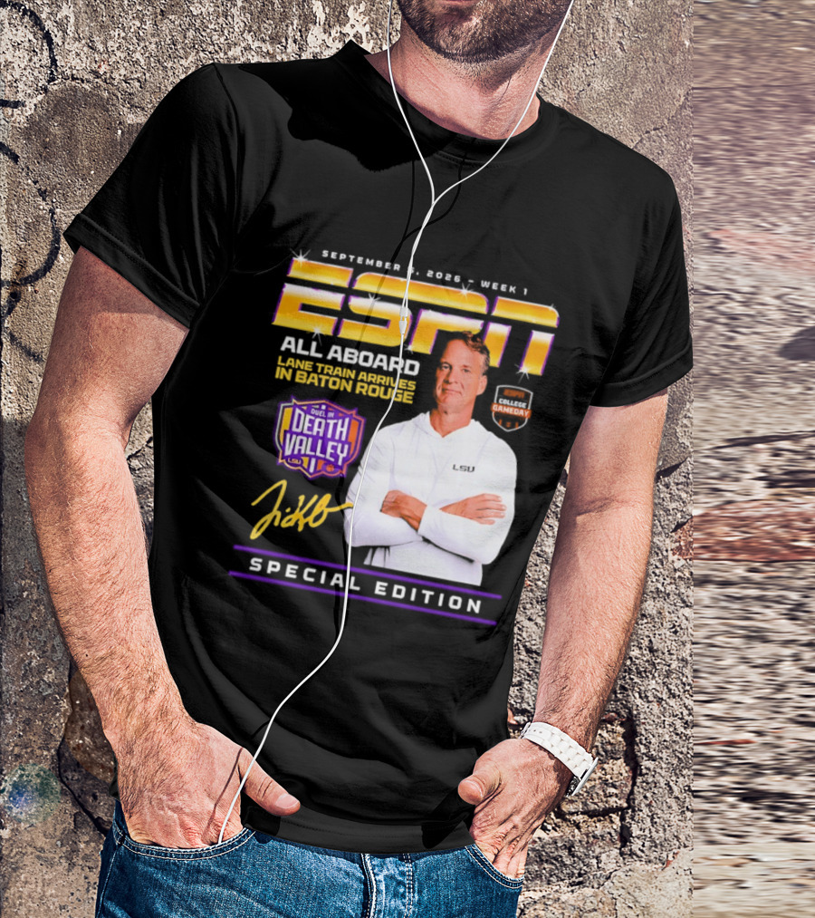 ESPN Special Edition September 5 2026 Week 1 All Aboard Tigers Express Death Valley Gameday T-Shirt