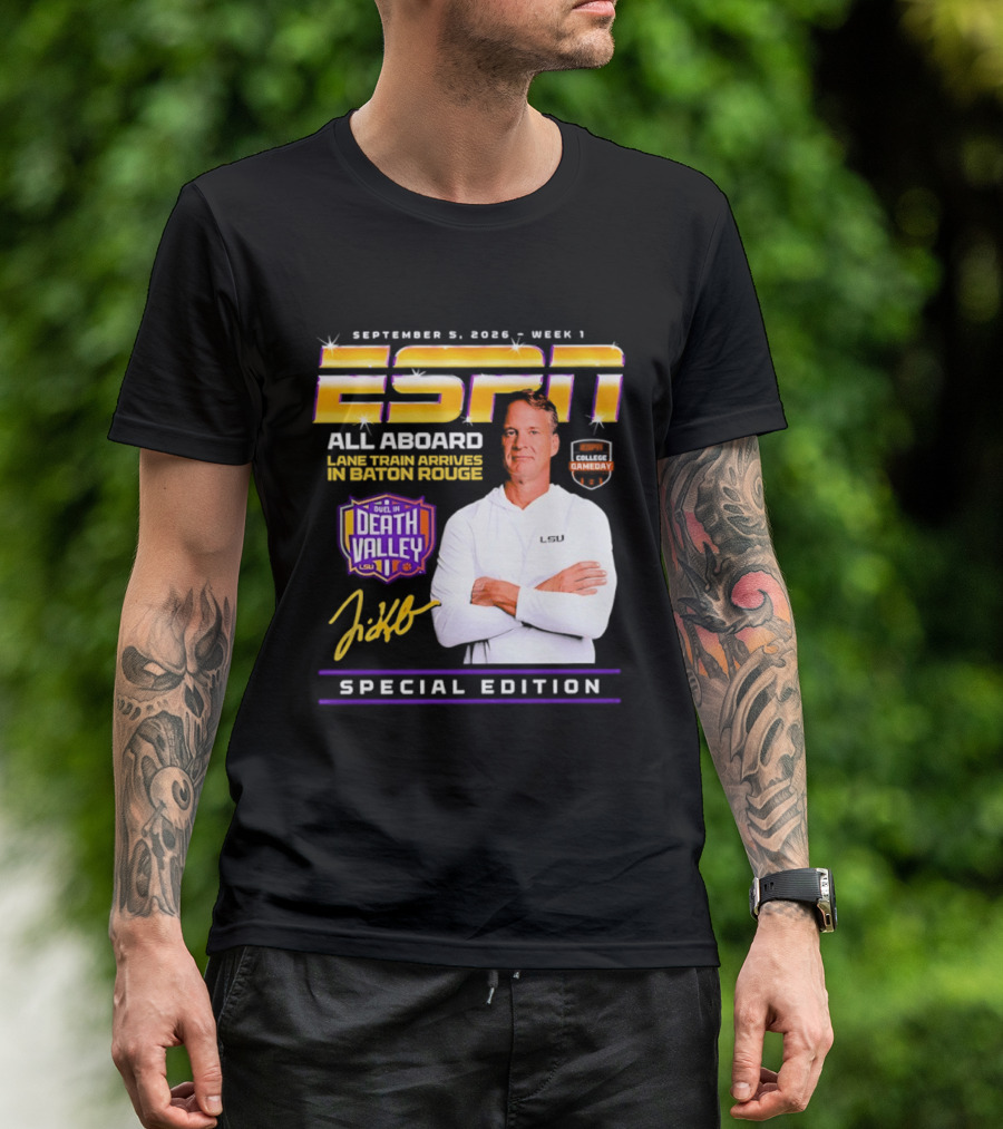 ESPN Special Edition September 5 2026 Week 1 All Aboard Tigers Express Death Valley Gameday T-Shirt