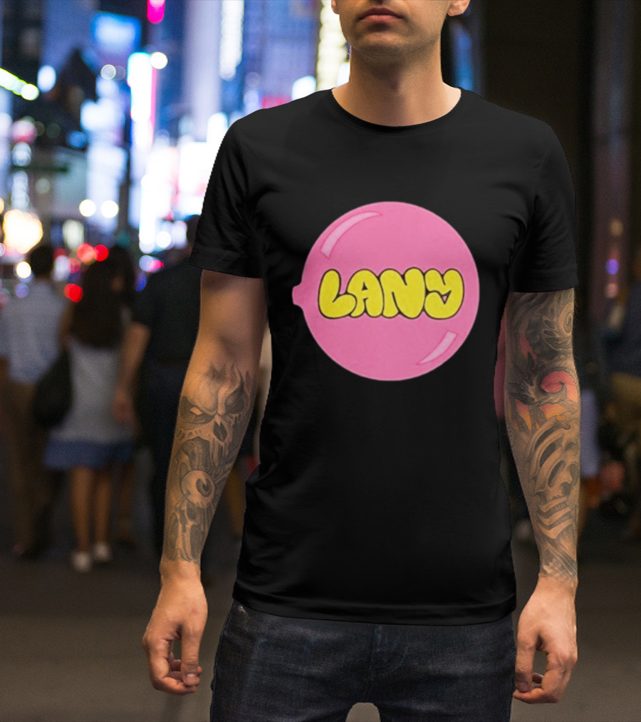 LANY Stuck On You Pink Yellow Bubble T-Shirt