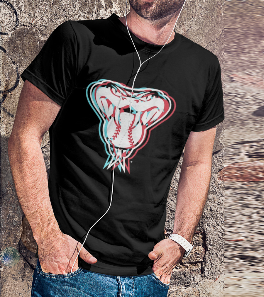 Arizona Diamondbacks Glitch Snake MLB 2026 Season T-Shirt