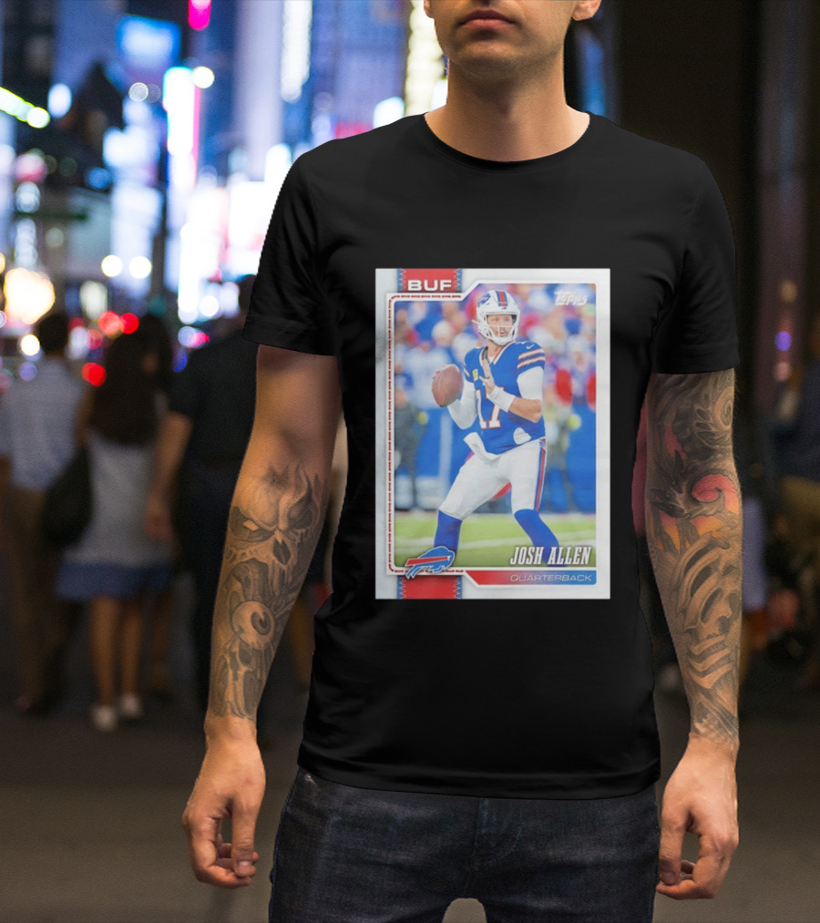 Buffalo Bills Josh Allen Quarterback Topps 2026 T-Shirt