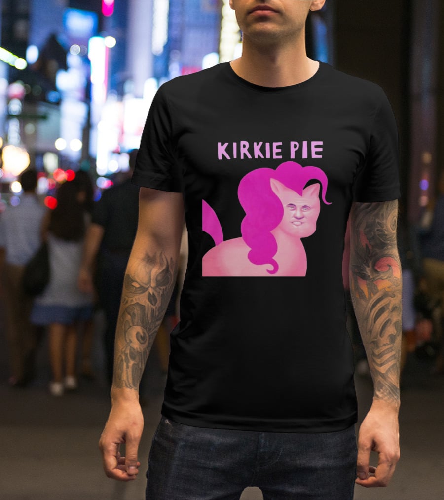 Kirkie Pie Pink Pony Cartoon Face T-Shirt
