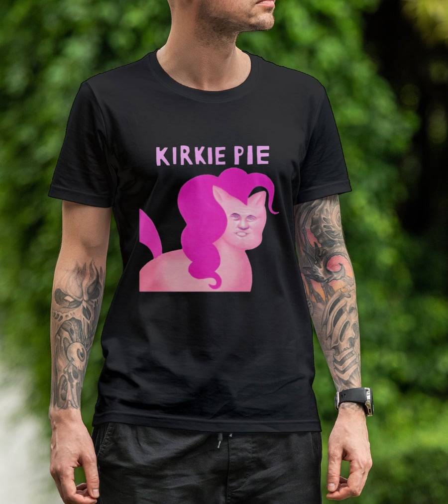 Kirkie Pie Pink Pony Cartoon Face T-Shirt