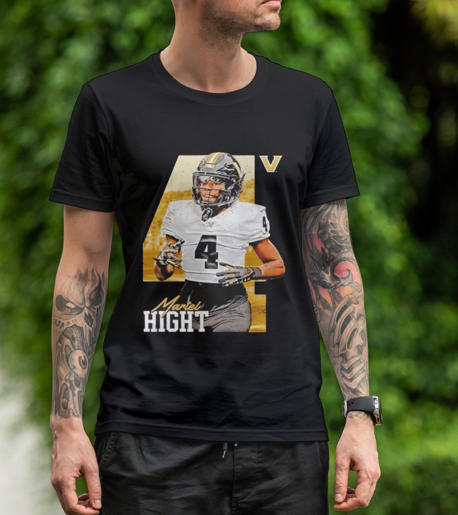 Vanderbilt Commodores Martel Hight 4 NCAA Football Player T-Shirt
