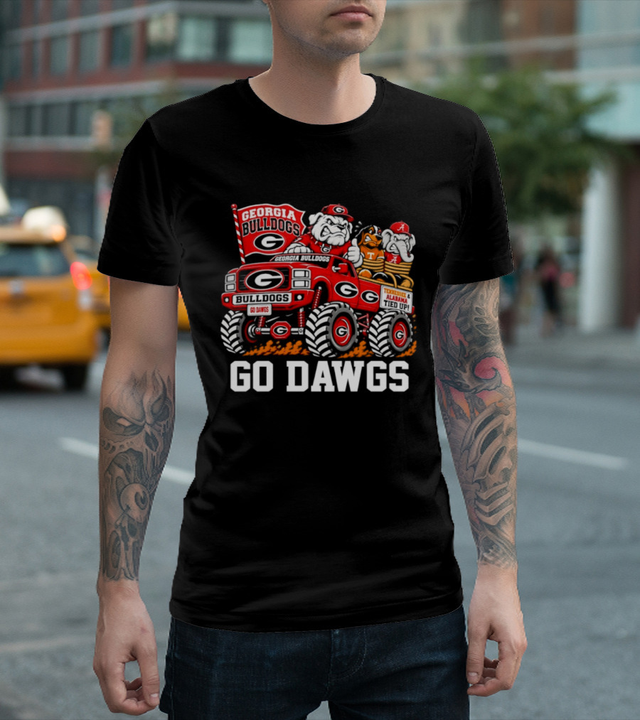 Georgia Bulldogs Monster Truck Go Dawgs Rivalry With Tennessee Alabama T-Shirt