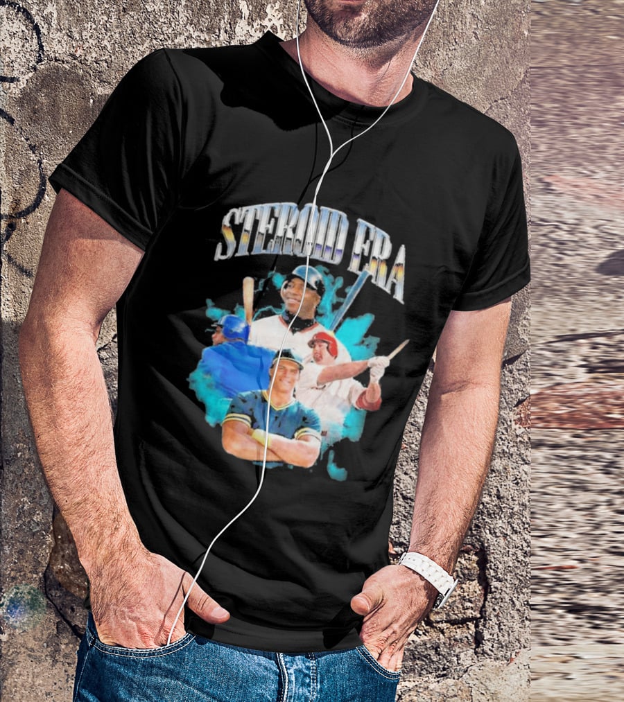Steroid Era Baseball Players Montage With Bats And Uniforms T-Shirt