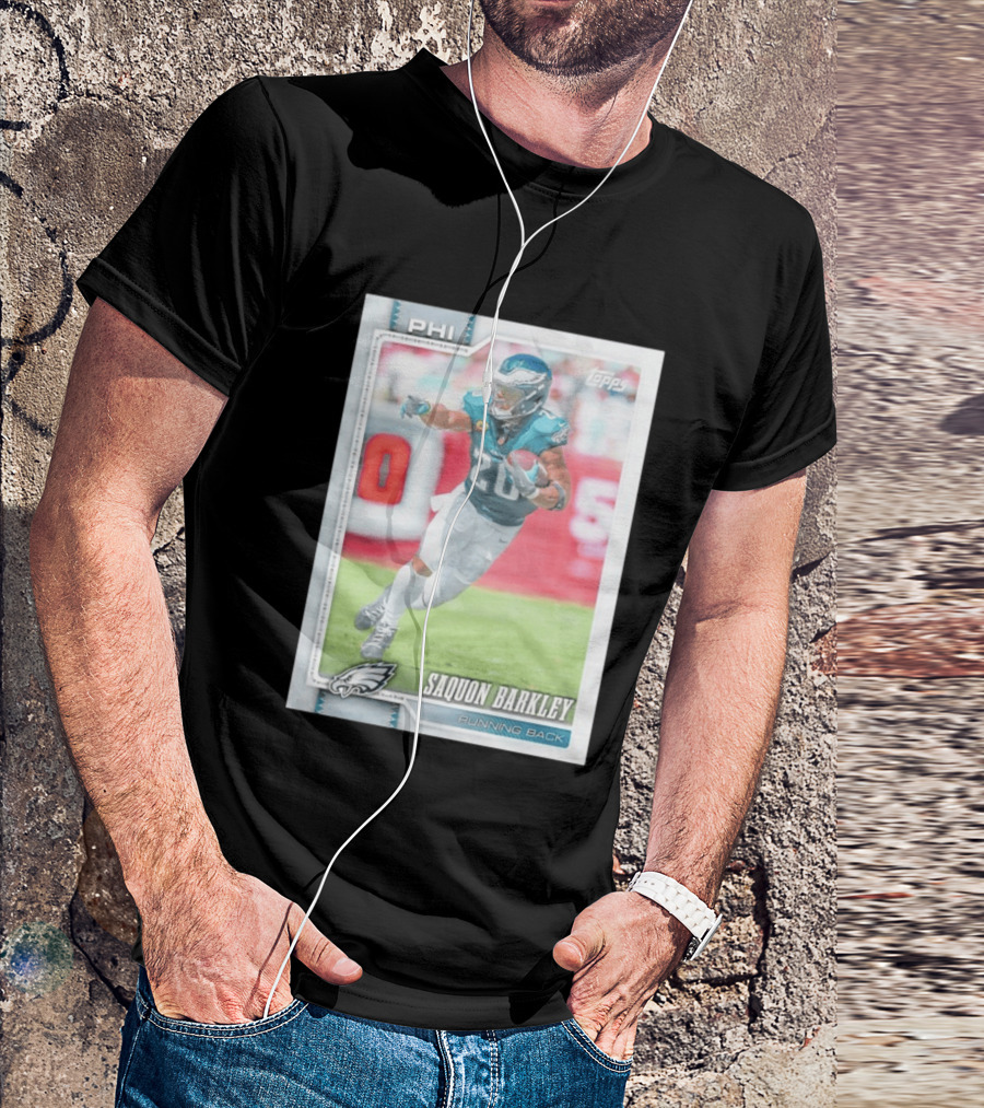Saquon Barkley Topps Philadelphia Eagles 2026 Running Back Card T-Shirt