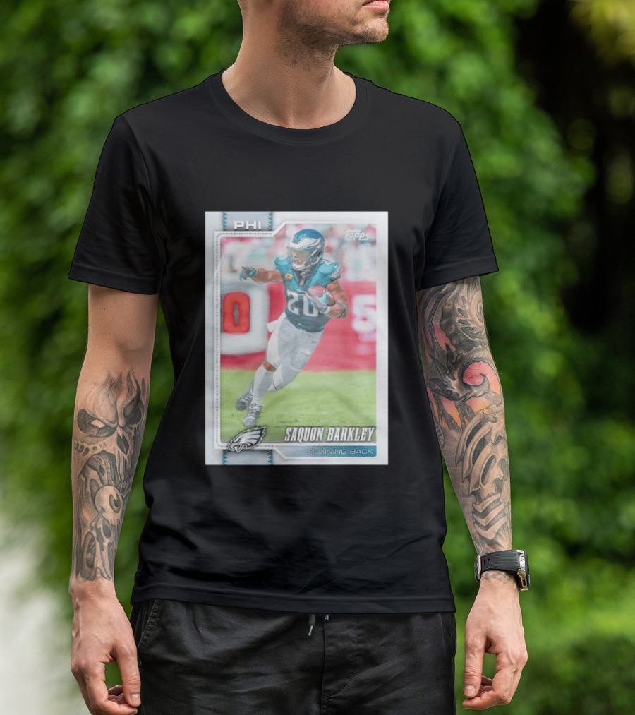 Saquon Barkley Topps Philadelphia Eagles 2026 Running Back Card T-Shirt