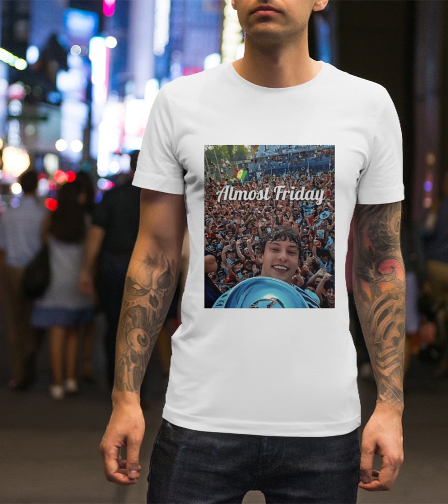 Kimi Antonelli Victory Selfie With Trophy After Winning 2026 Italian Grand Prix At Monza Almost Friday T-Shirt