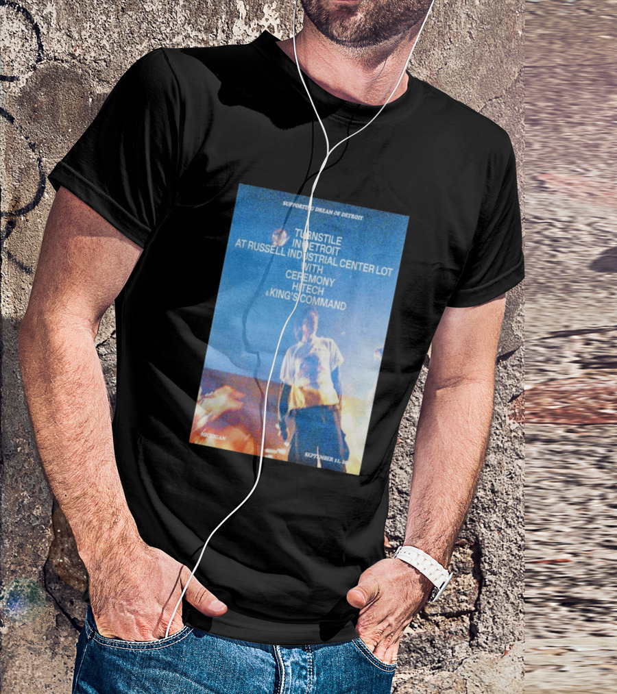 Supporting Dream Of Detroit Turnstile Russell Industrial Center Ceremony Hitech King's Command September 11 2026 Michigan T-Shirt