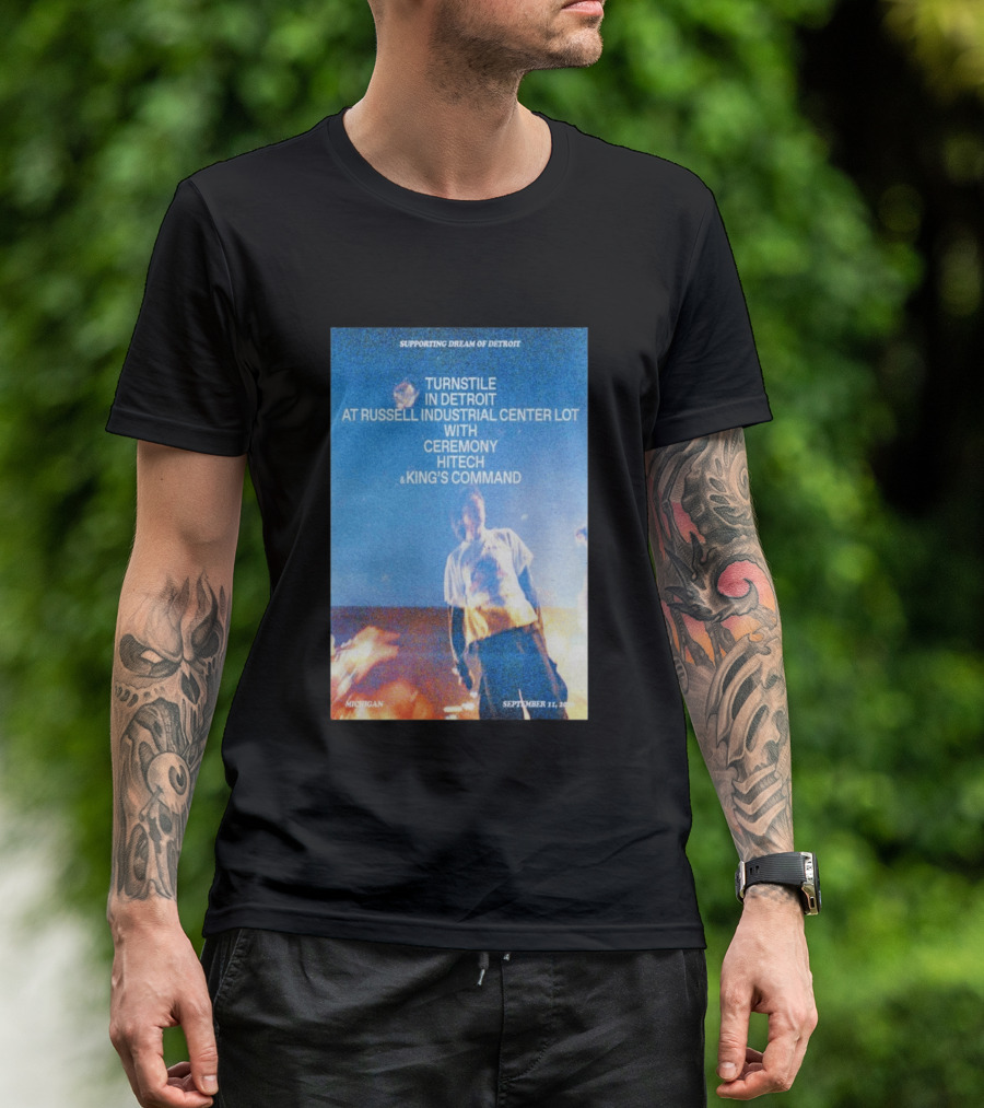 Supporting Dream Of Detroit Turnstile Russell Industrial Center Ceremony Hitech King's Command September 11 2026 Michigan T-Shirt