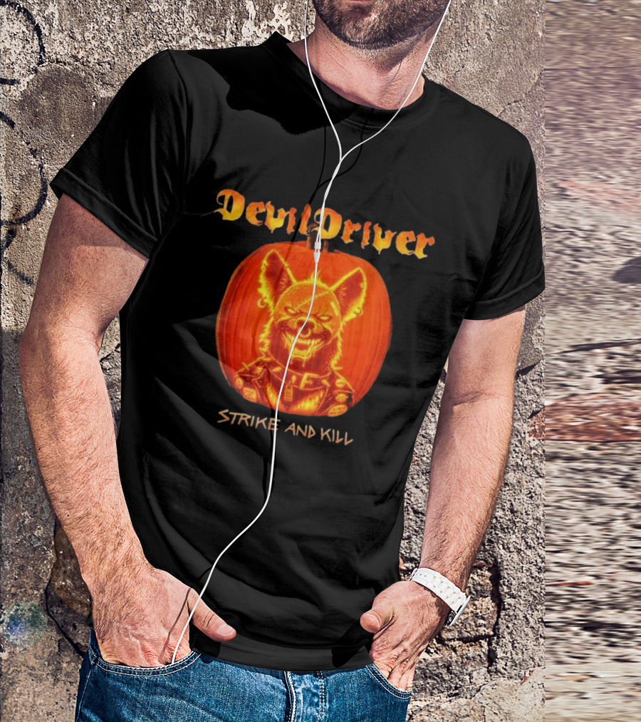 DevilDriver Halloween 2026 Strike And Kill Pumpkin T-Shirt