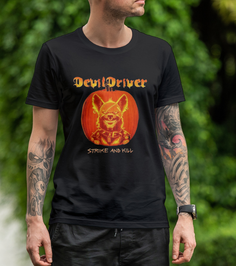 DevilDriver Halloween 2026 Strike And Kill Pumpkin T-Shirt