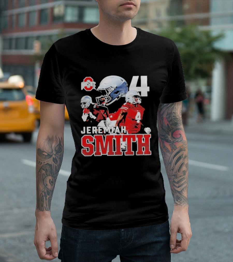 Ohio State Buckeyes NCAA Football Jeremiah Smith Number 4 T-Shirt