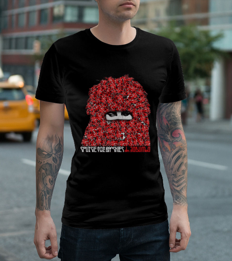 Siouxsie And The Banshees I Promise Red Floral Mask Eyes T-Shirt