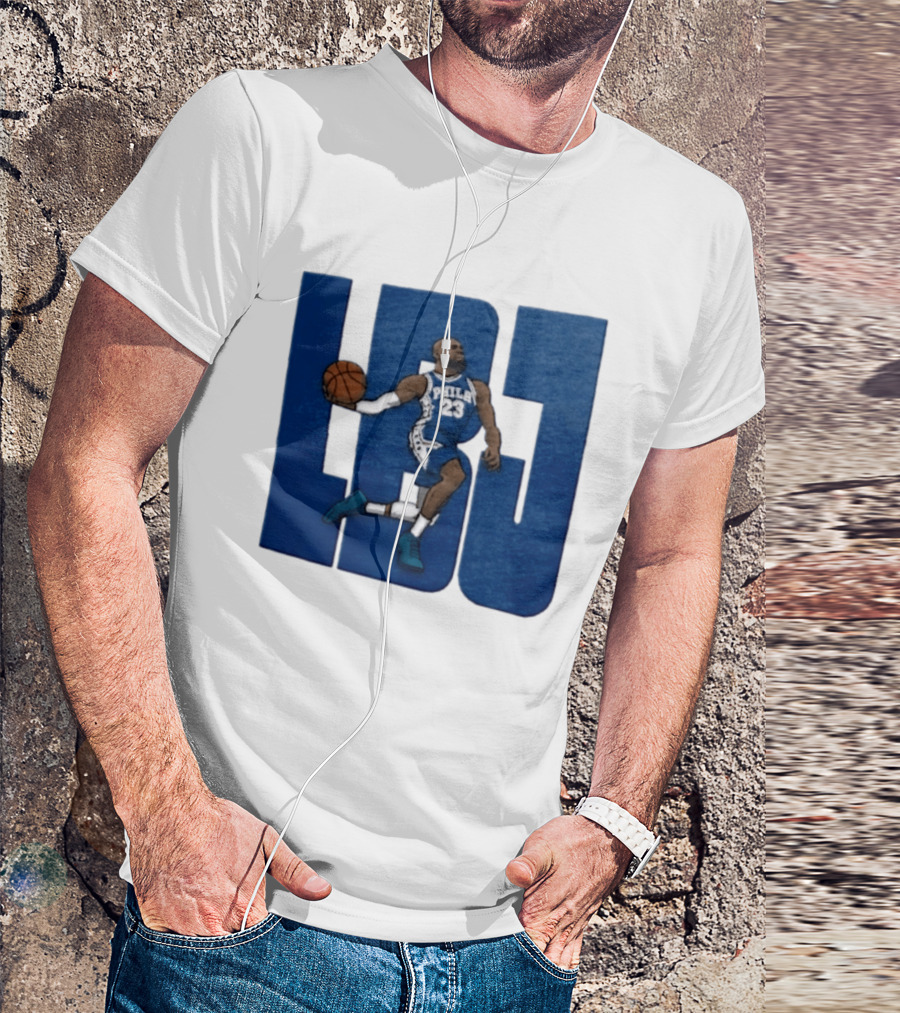 Philadelphia 76ers LBJ 23 Dribbling Basketball Caricature T-Shirt