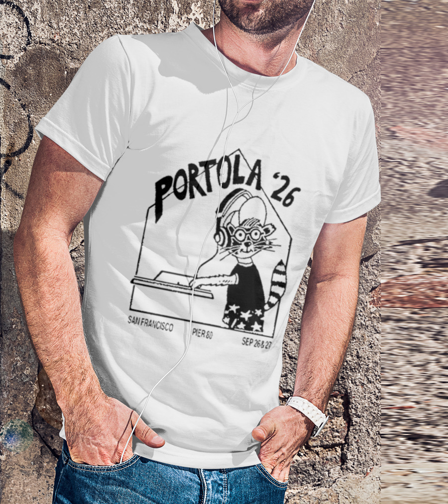 Portola 2026 San Francisco Festival DJ Cat T-Shirt