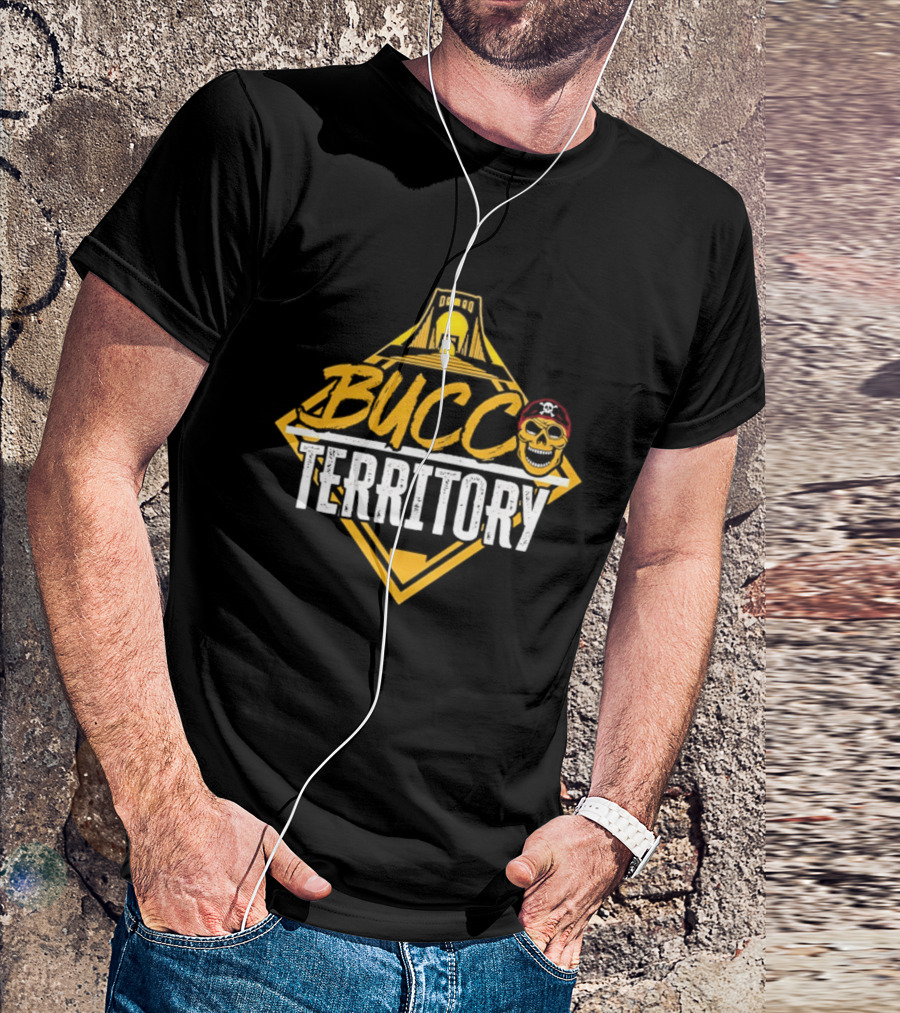 Bucco Territory Pittsburgh Pirates Fan Apparel With Skull And Ballpark T-Shirt