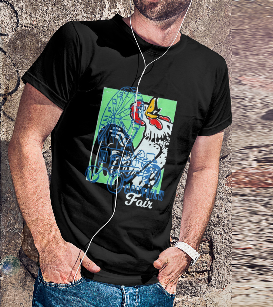 Canfield Fair Rooster Tractor Ferris Wheel Paint T-Shirt