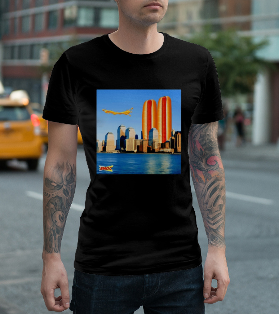 Snoc Hot Dog Twin Towers New York City 911 Event T-Shirt