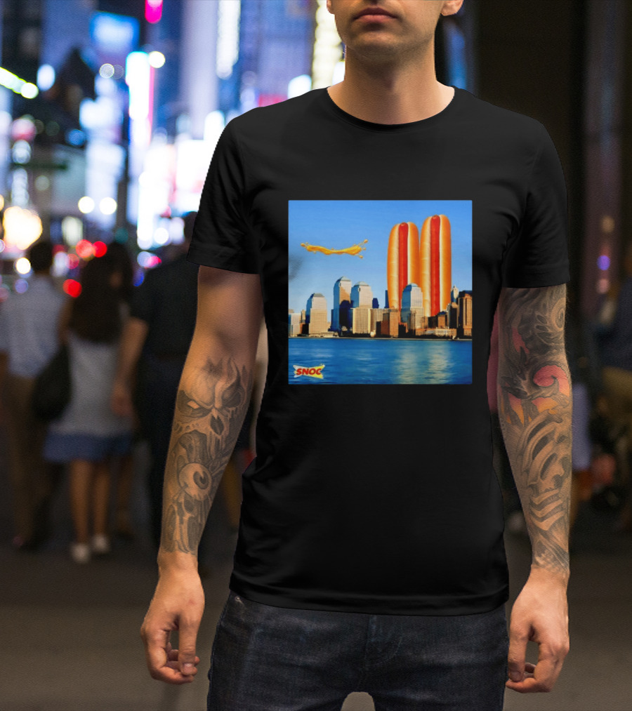Snoc Hot Dog Twin Towers New York City 911 Event T-Shirt