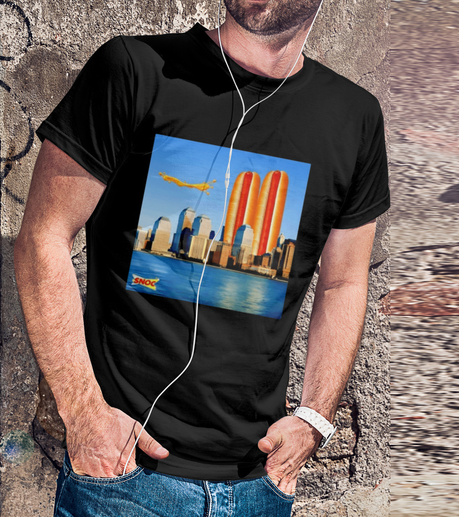Snoc Hot Dog Twin Towers New York City 911 Event T-Shirt