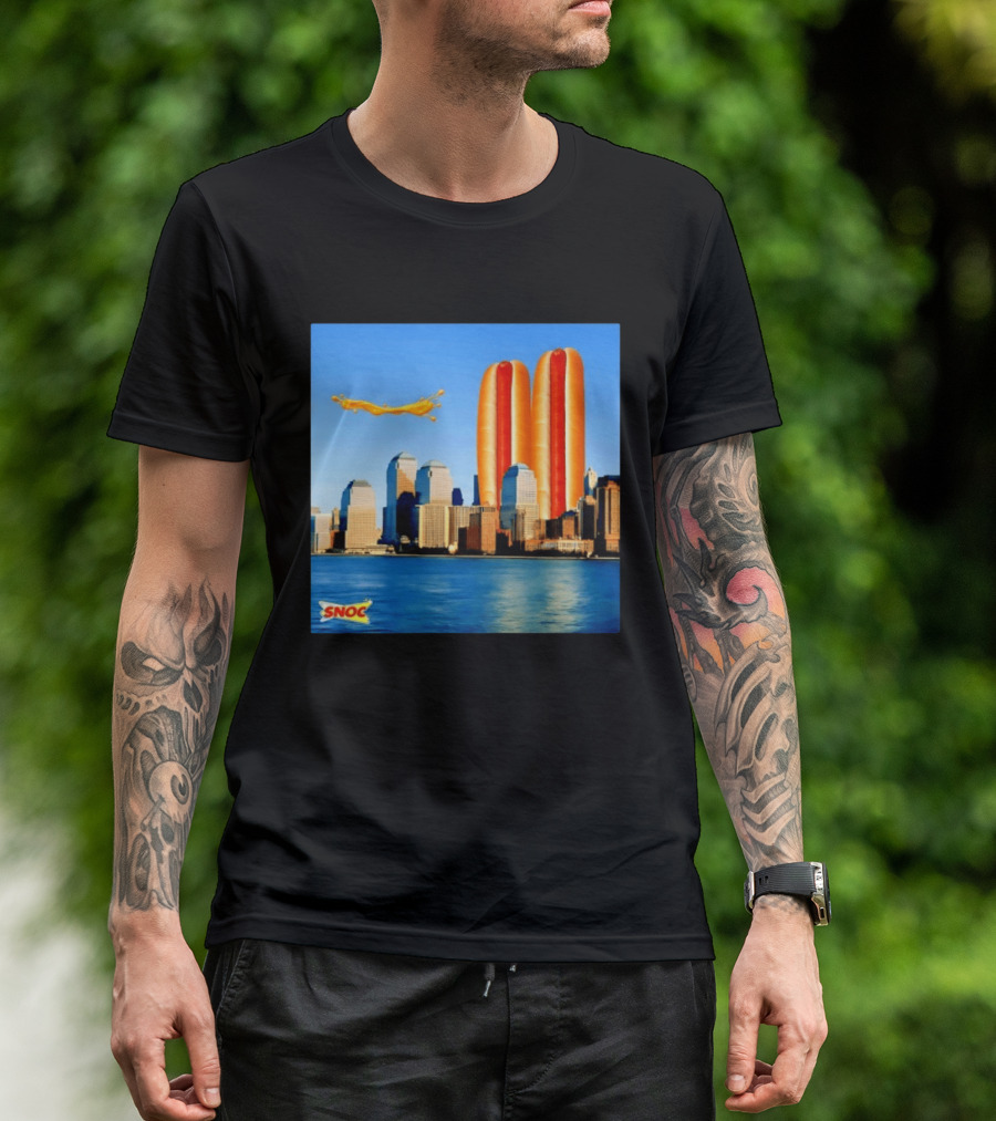 Snoc Hot Dog Twin Towers New York City 911 Event T-Shirt