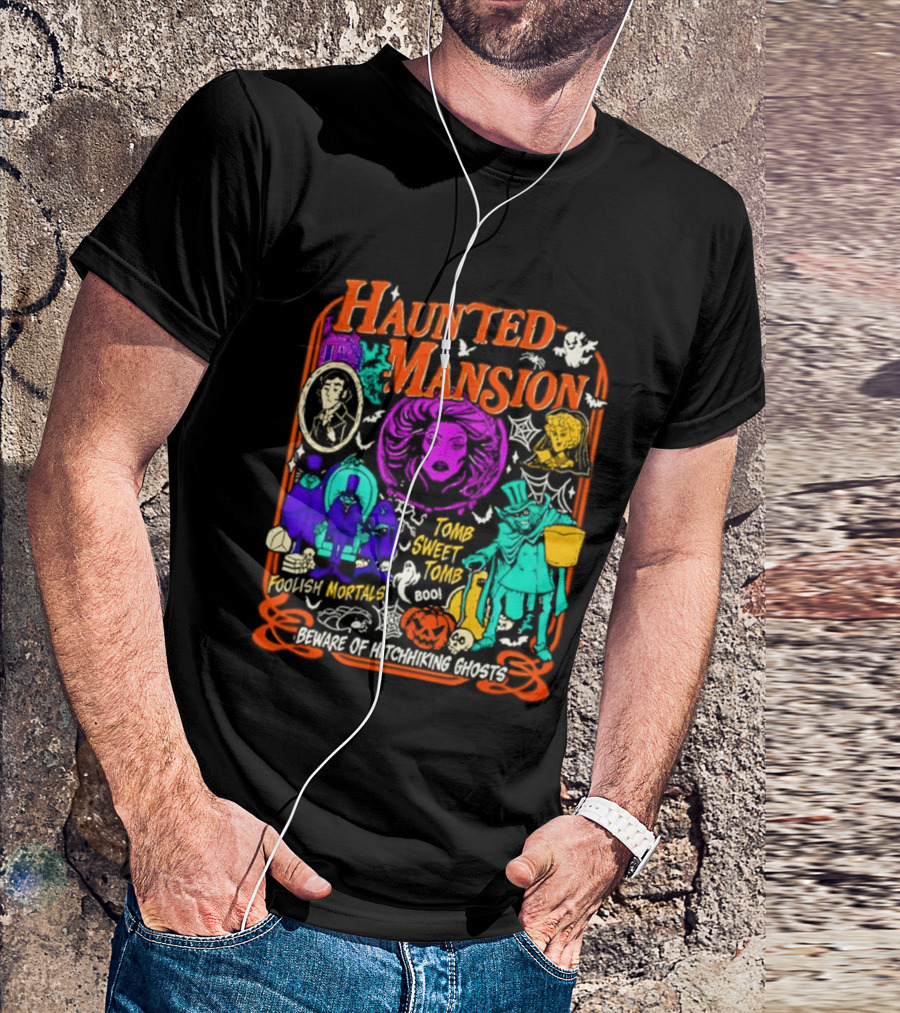 Haunted Mansion Madame Leota Beware Of Hitchhiking Ghosts Foolish Mortals Halloween T-Shirt