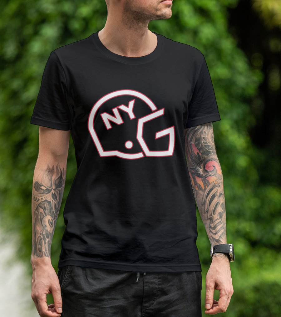 New York Giants NYG Helmet T-Shirt