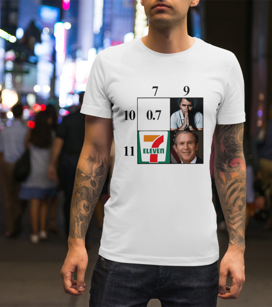 7 Eleven 07 George W. Bush Charlie Kirk Punnett Square 9 10 11 T-Shirt