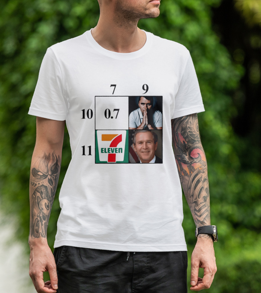 7 Eleven 07 George W. Bush Charlie Kirk Punnett Square 9 10 11 T-Shirt