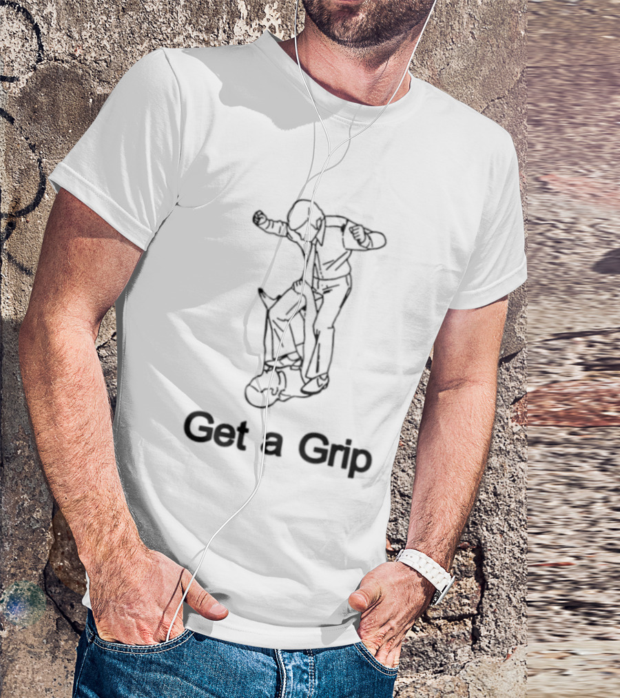 Get A Grip Wrestling Grappling Move Sketch T-Shirt