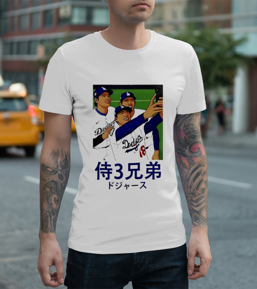 Ohtani Yamamoto Sasaki Dodgers Samurai 3 Brothers T-Shirt