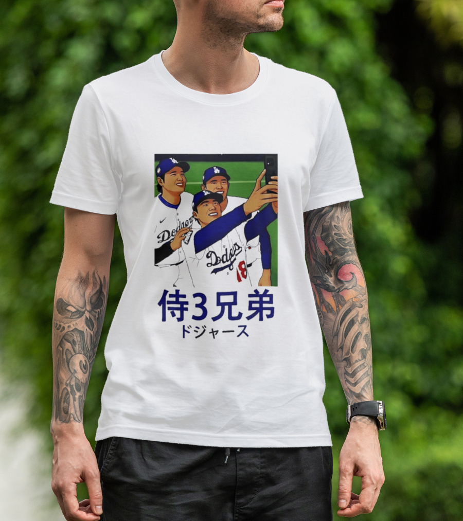 Ohtani Yamamoto Sasaki Dodgers Samurai 3 Brothers T-Shirt