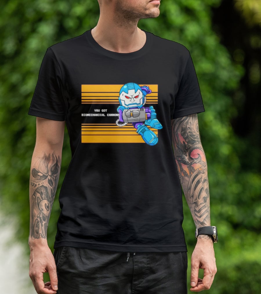 Apocalypse Marvel Cartoon Biomechanical Cannons T-Shirt