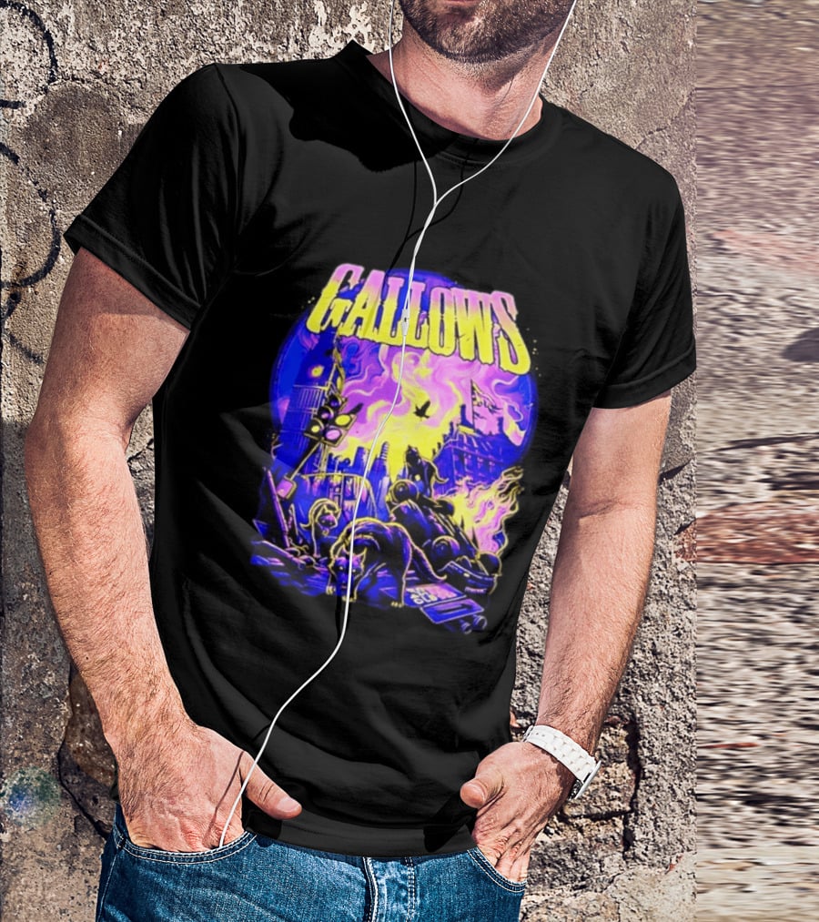 Gallows London Big Ben Wolf Apocalypse Urban Chaos Scene T-Shirt