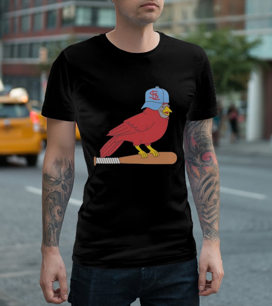 Hancel Rincon St. Louis Cardinals STL Hat Animated Bird Baseball Bat T-Shirt