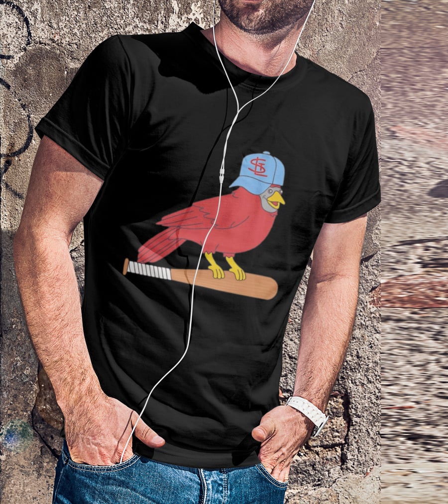 Hancel Rincon St. Louis Cardinals STL Hat Animated Bird Baseball Bat T-Shirt