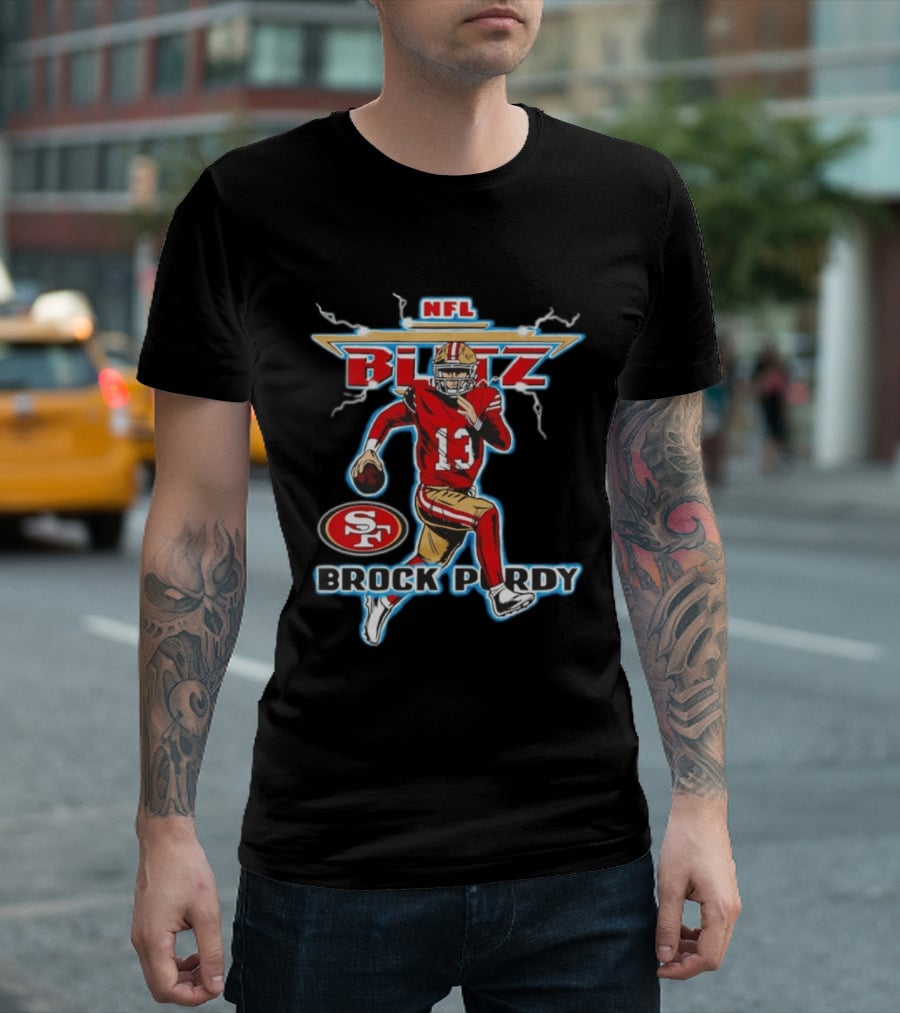 Brock Purdy NFL Blitz San Francisco 49ers SF Logo 13 T-Shirt