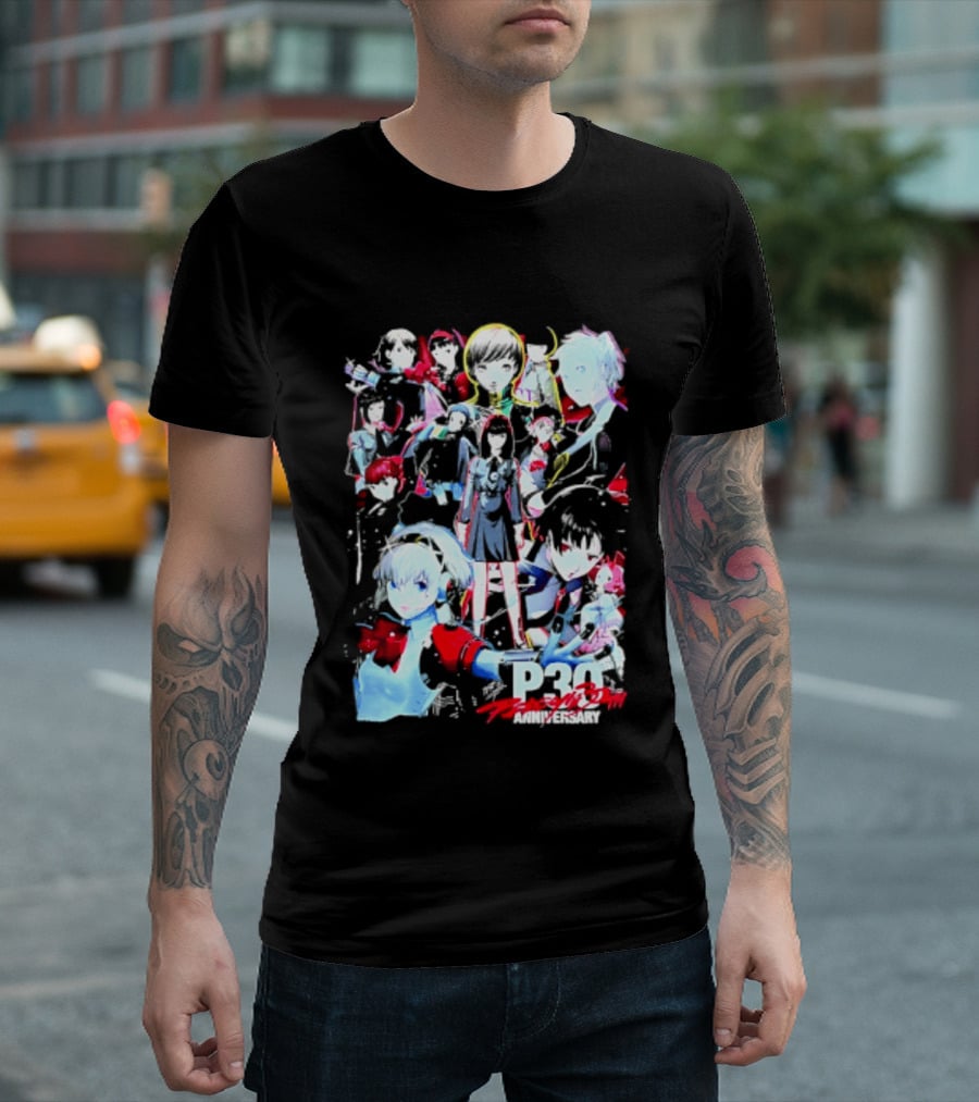 Chillweeb Persona 30th Anniversary Anime Characters P3 25th Anniversary Edition T-Shirt