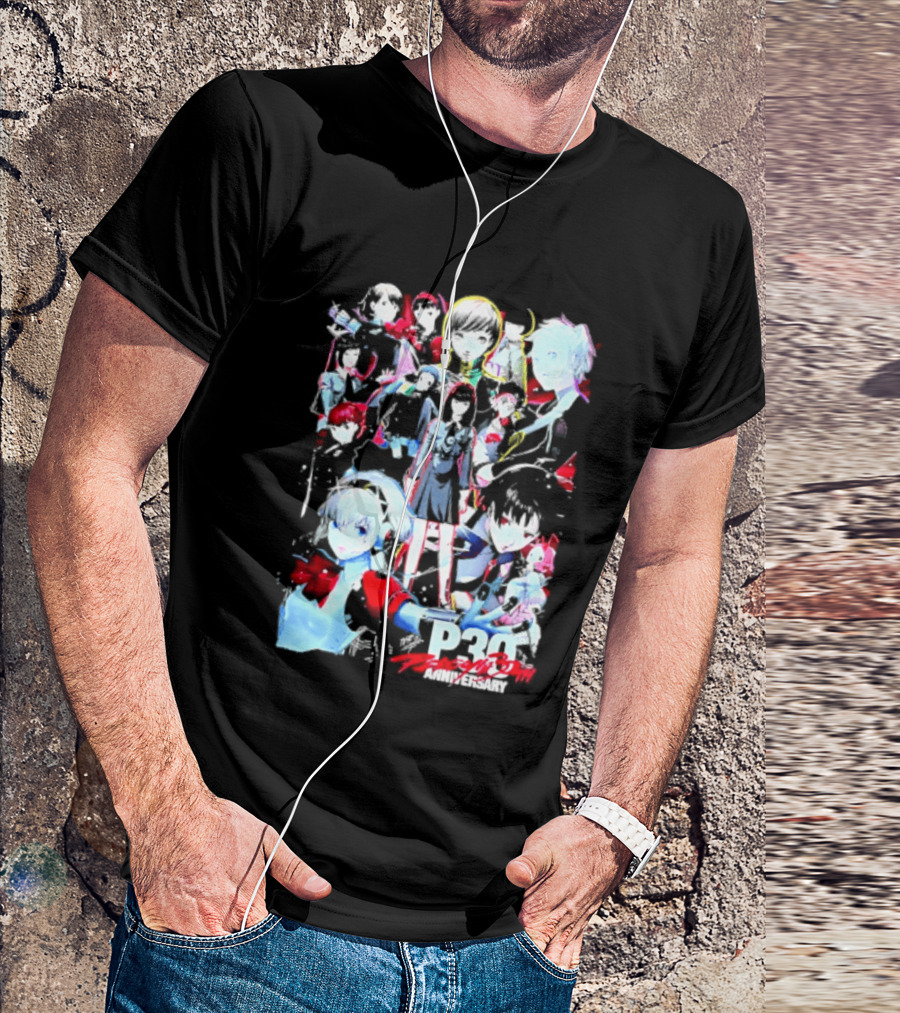 Chillweeb Persona 30th Anniversary Anime Characters P3 25th Anniversary Edition T-Shirt