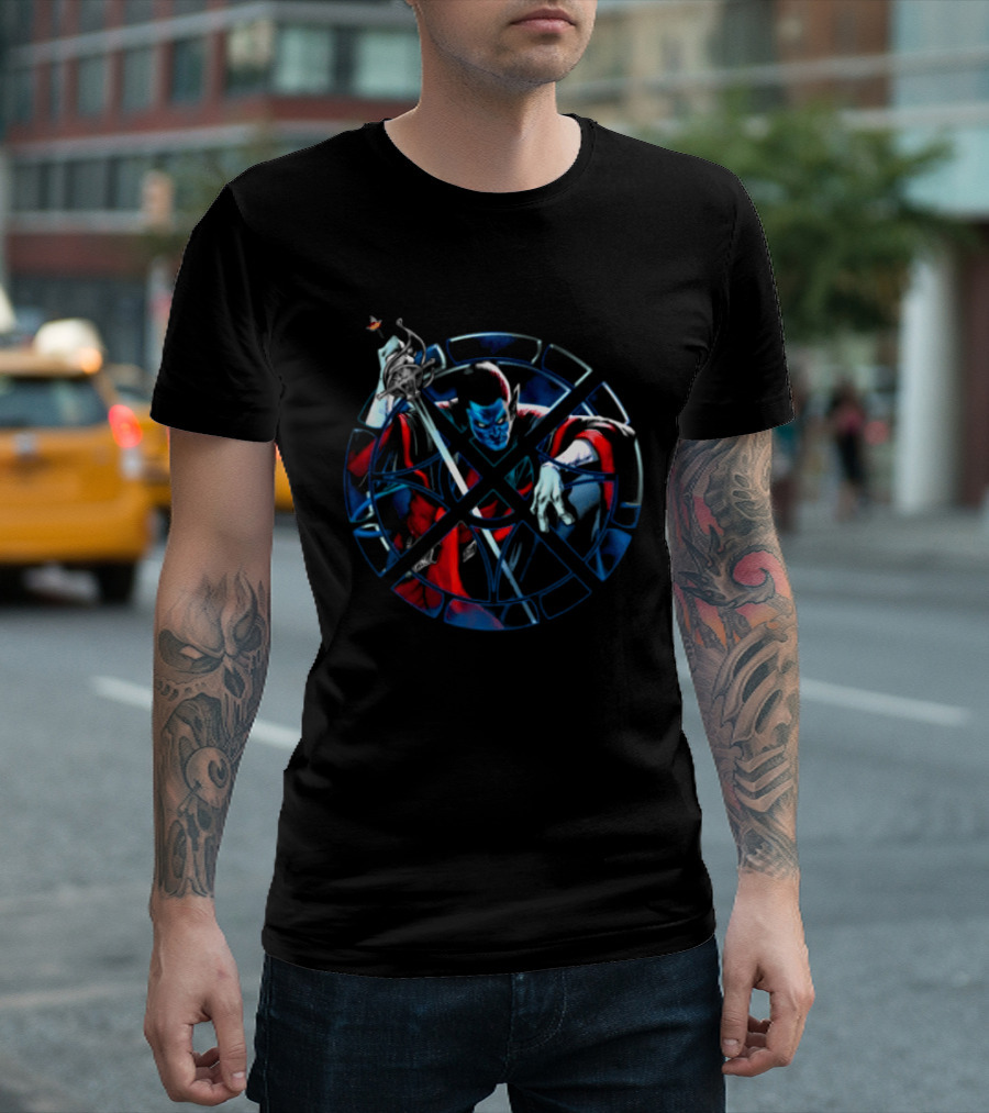 Vzn Shop Nightcrawler X Men Heroic Blue And Red Adventure T-Shirt