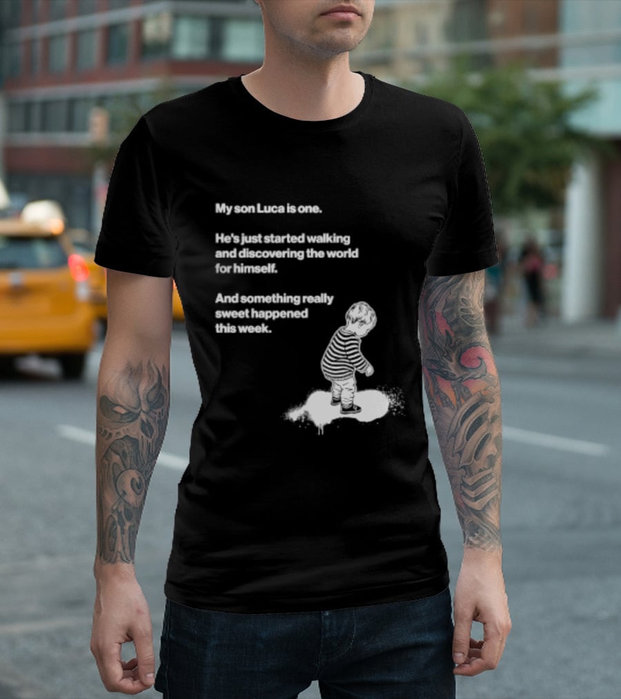 Luca Is One First Steps Adventure Exploring The World T-Shirt