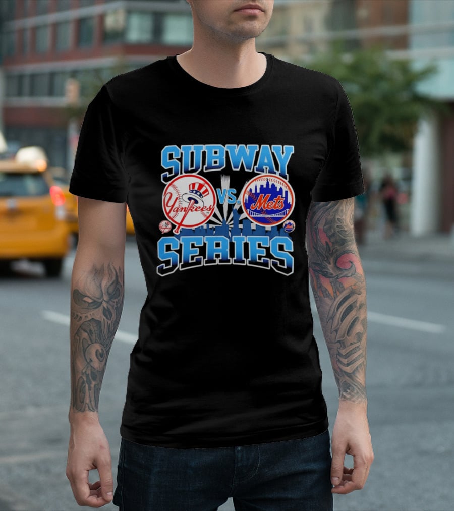 New York Yankees Vs Mets 2026 Subway Series Skyline T-Shirt